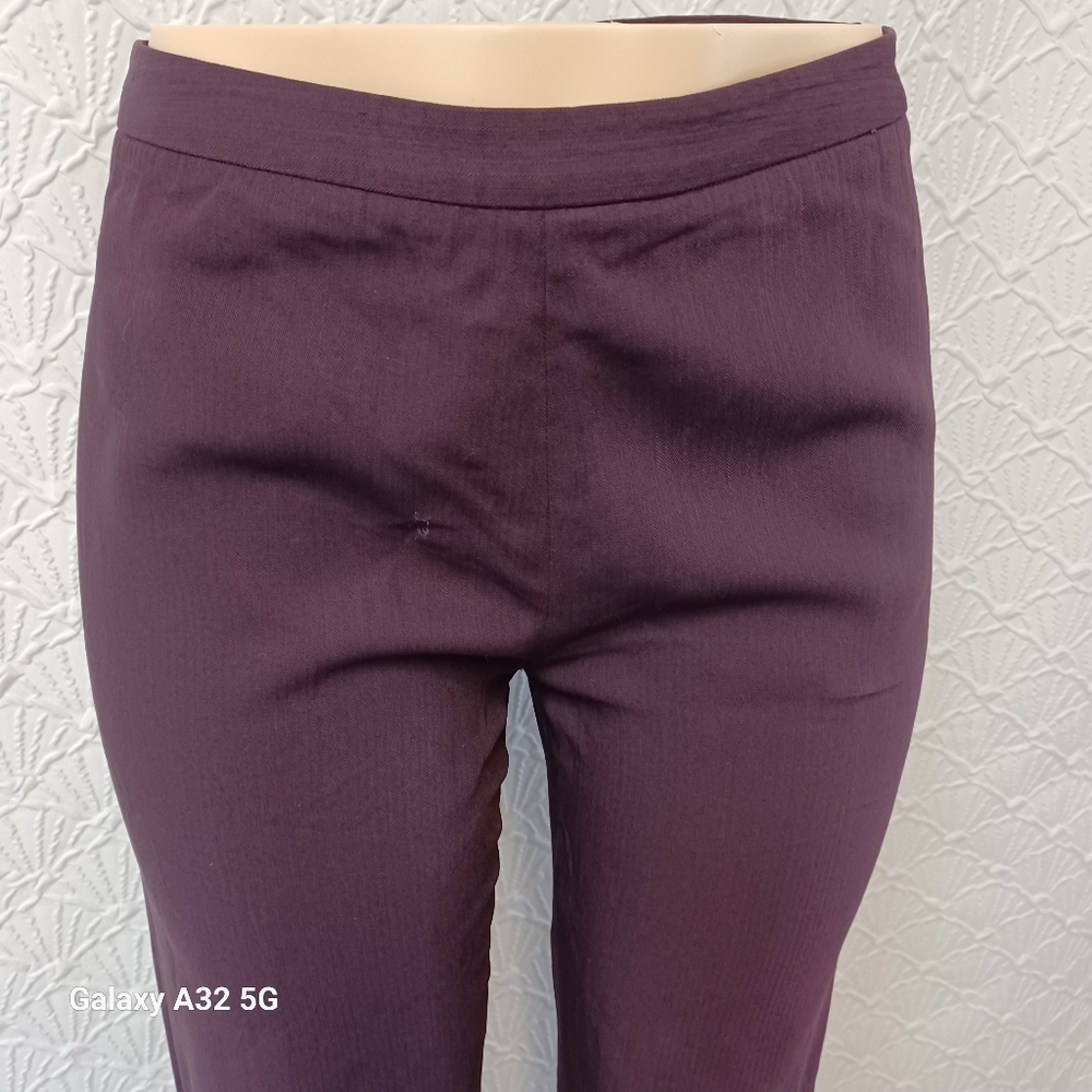 LOFT  Women Size 2 Deep Purple Wool Blend Pants - Picture 4 of 15